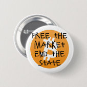 Bitcoin -市場の端を州解放して下さい 缶バッジ (正面&裏面)
