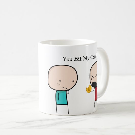 Bitcoin "私の硬貨"のマグかみました コーヒーマグカップ (正面右)