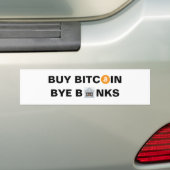 Bitcoin、買バイバンクバンパーステッカー バンパーステッカー (車上)