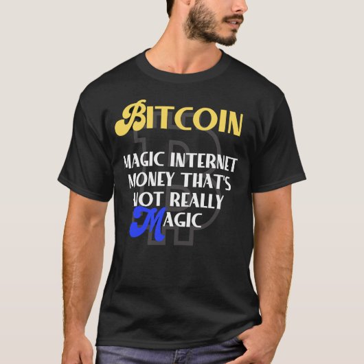 Bitcoin:魔法インターネットマネー Tシャツ (正面)