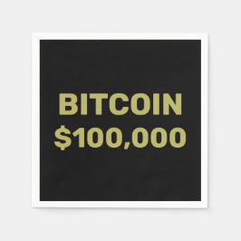 Bitcoin 100000お祝い スタンダードカクテルナプキン