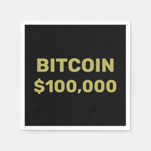 Bitcoin 100000お祝い スタンダードカクテルナプキン