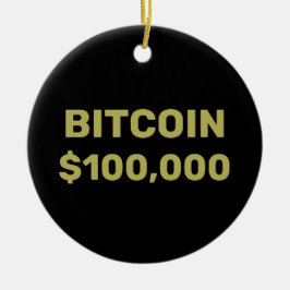 Bitcoin 100000お祝い セラミックオーナメント