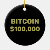 Bitcoin 100000お祝い セラミックオーナメント (裏面)