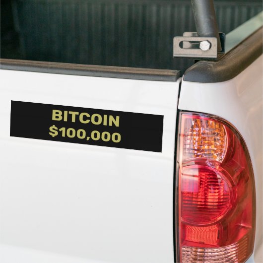 Bitcoin 100000お祝い バンパーステッカー (トラック上)