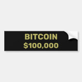 Bitcoin 100000お祝い バンパーステッカー (正面)