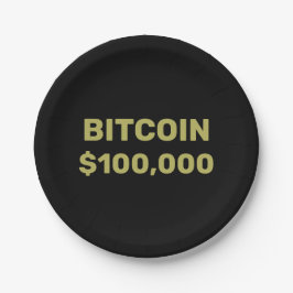 Bitcoin 100000お祝い ペーパープレート