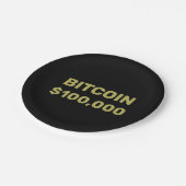 Bitcoin 100000お祝い ペーパープレート (アングル)