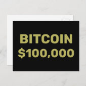 Bitcoin 100000お祝い ポストカード (正面/裏面)