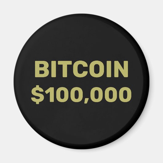 Bitcoin 100000お祝い マグネット (正面)
