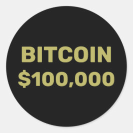 Bitcoin 100000お祝い ラウンドシール