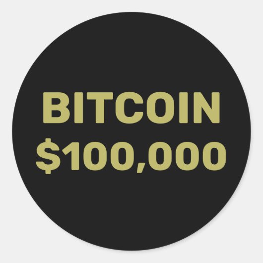 Bitcoin 100000お祝い ラウンドシール (正面)