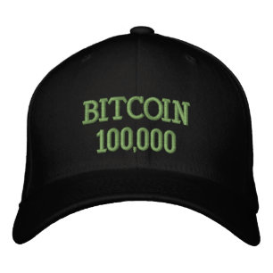 Bitcoin 100000お祝い 刺繍入りキャップ