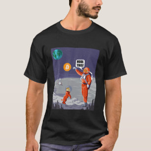 Bitcoin 100K BTCホテルMoon Dogeコイン暗号ブロック Tシャツ