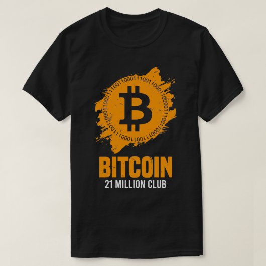 Bitcoin 2100万クラブETH金ゴールドHODL智史 Tシャツ (デザイン正面)