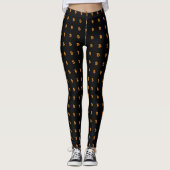 Bitcoin 3 D Logo Leggings - Cryptocurrency girl レギンス (正面)