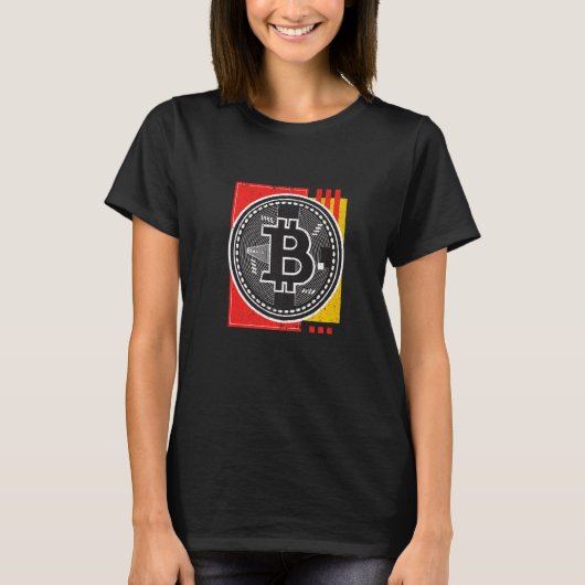 Bitcoin Abstract Crypto Cash Tシャツ (正面)