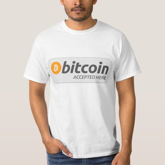 Bitcoin Accept Here Tシャツ (正面)