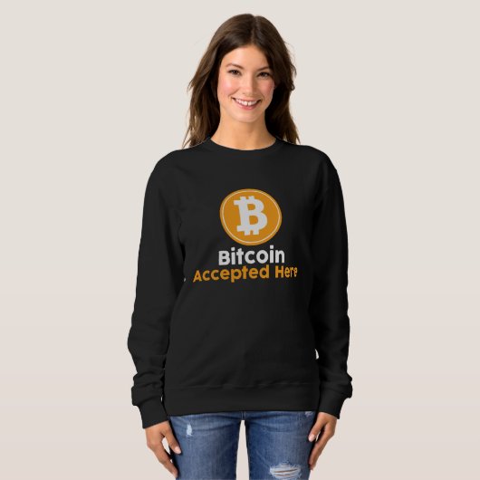 Bitcoin Accepted Here スウェットシャツ (正面フル)