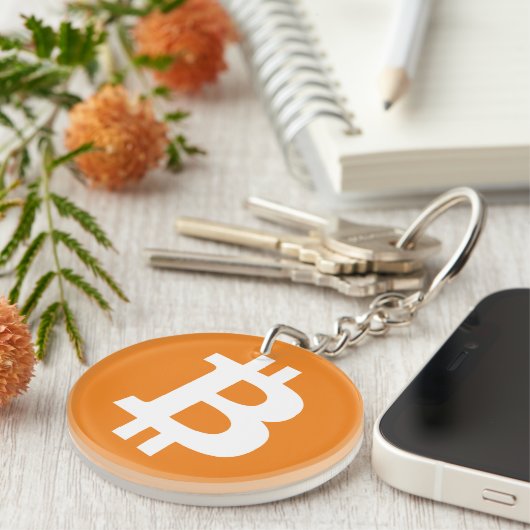 Bitcoin Acrylic Keychain Rep キーホルダー (正面右)
