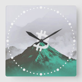 Bitcoin All-Time-High (ATH) スクエア壁時計