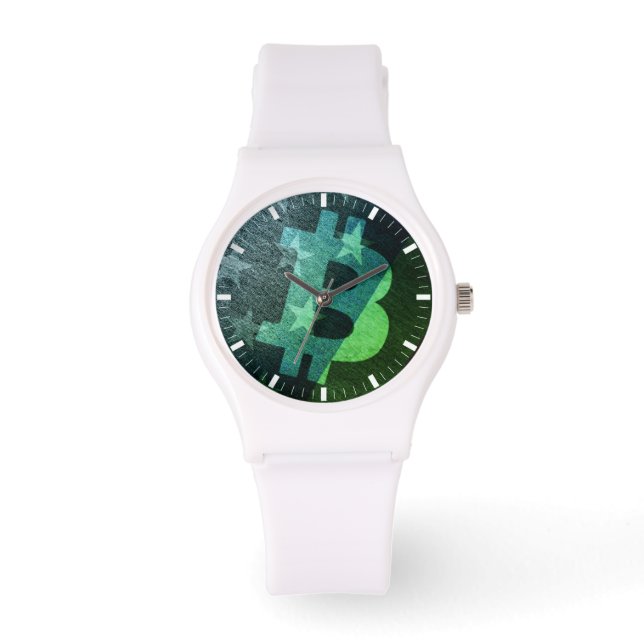 Bitcoin America ₿  (Green) Watch 腕時計 (正面)