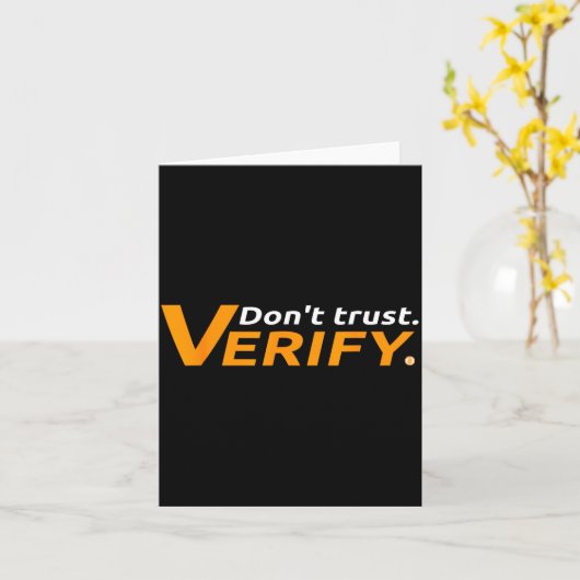 Bitcoin And Crypto As Money Payment - Don't Trust, カード (黄色い花)