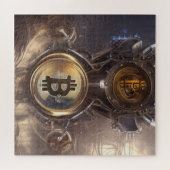 Bitcoin Art BTC Cryptocurrency Art ジグソーパズル (横)