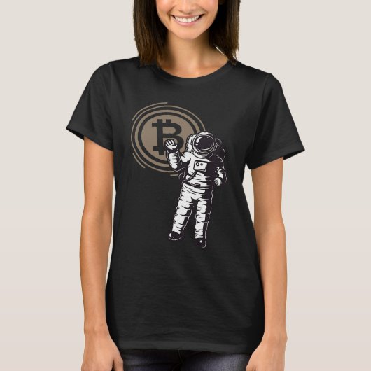 Bitcoin Astronaut  Cryptocurrency   BTC Crypto Tシャツ (正面)