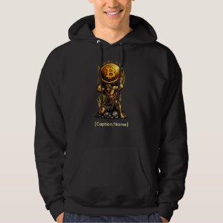 Bitcoin Atlas Hoodie with Custom Caption or Name パーカ