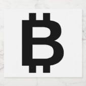 Bitcoin Bワイはっきりしたンきらめくラベル スパークリングワインラベル (シングルラベル)
