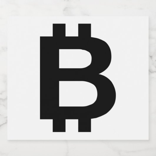 Bitcoin Bワイはっきりしたンきらめくラベル スパークリングワインラベル (シングルラベル)