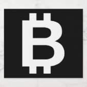 Bitcoin Bワイクールンきらめくラベル スパークリングワインラベル (シングルラベル)
