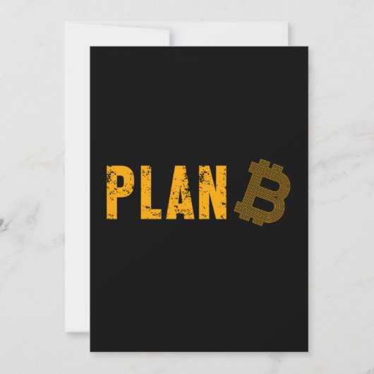 Bitcoin B Crypto BTC Cryptocurrency Giftの計画 招待状 (正面)