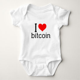 Bitcoin Baby Strampler i love bitcoin ベビーボディスーツ