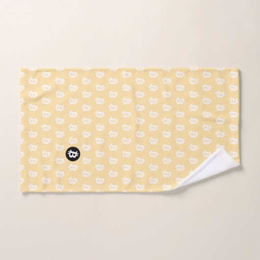 Bitcoin Beige バスタオルセット (ハンドタオル)