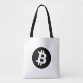 Bitcoin (Black) トートバッグ (正面)