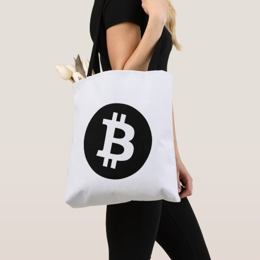 Bitcoin (Black) トートバッグ (クローズアップ)