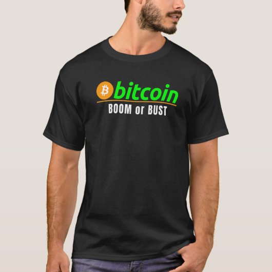 Bitcoin Boom Or Bust Bitcoin Blockchain Hodl Cryp Tシャツ (正面)