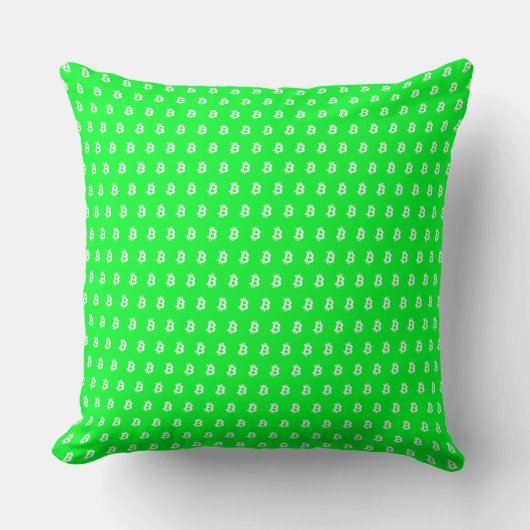 Bitcoin Bright Green クッション (正面)