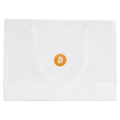 Bitcoin BTCのギフトバッグ ラージペーパーバッグ (裏面)