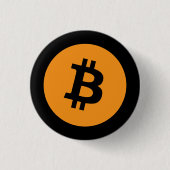 Bitcoin BTCのロゴ|ボタン 缶バッジ (正面)