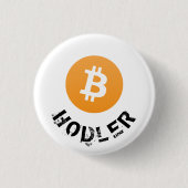 Bitcoin BTCの小さいボタン 缶バッジ (正面)