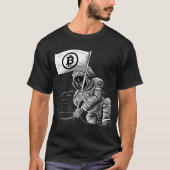 Bitcoin BTCの暗号のワイシャツのcryptocurrency抗夫の月 Tシャツ (正面)