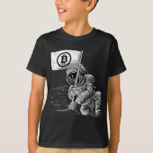 Bitcoin BTCの暗号のワイシャツのcryptocurrency抗夫の月 Tシャツ (正面)