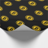 Bitcoin BTCの8ビットロゴ|の包装紙 ラッピングペーパー (角)