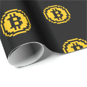 Bitcoin BTCの8ビットロゴ|の包装紙 ラッピングペーパー (ロールコーナー)