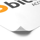 Bitcoin BTCはここに承諾 |ポスター ポスター (角)