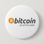 Bitcoin BTCは|ボタンをここに受け入れました 缶バッジ (正面)