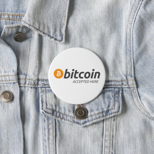 Bitcoin BTCは|ボタンをここに受け入れました 缶バッジ (インサイチュ)